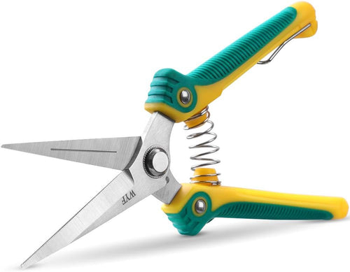 8.1″Gardening Hand Pruner Pruning Shear with Straight Stainless Steel Blades, Ultra Sharp Garden Scissors for Flowers, Harvesting Fruits & Vegetables,Trimming Plants (Green)